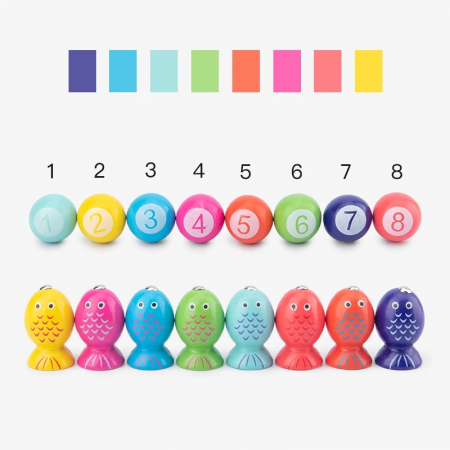 Joc 3 in 1 din lemn Pescuit, Biliard si Pinball [4]