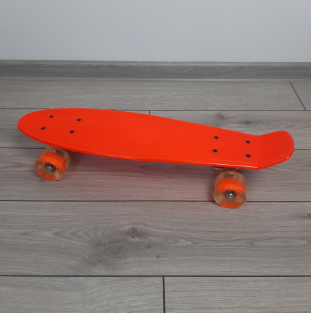 Penny Board cu roti luminoase LED, 55 cm, Portocaliu, Toyska [1]