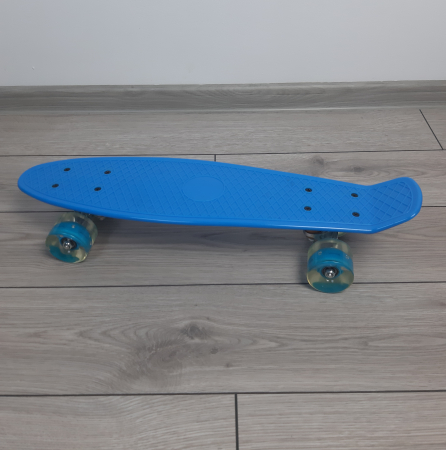 Penny Board cu roti luminoase LED, 55 cm, Albastru [3]