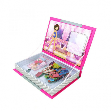Joc educativ Carte magnetica cu piese puzzle, Princess Dress Up, Toyska [1]