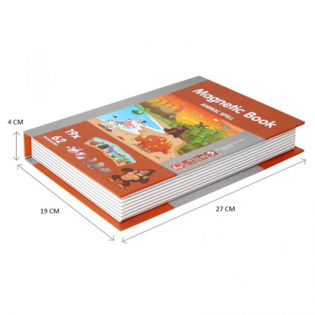 Joc educativ Carte magnetica Animal Spell, 81 piese, maro [4]