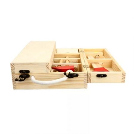 Trusa de scule din lemn Montessori, 40 piese, multicolor [2]