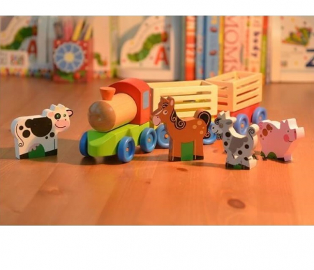 Trenulet din lemn, Ferma Animalelor, Toyska [2]