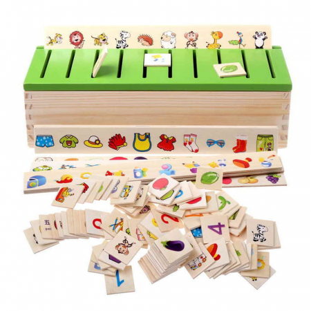 Cutie sortatoare Montessori cu 90 de piese, multicolor [0]