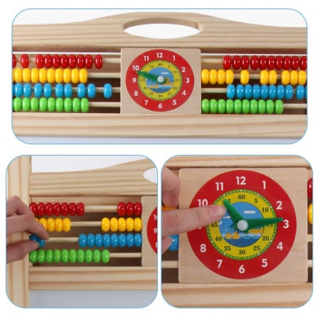 Tabla educativa din lemn 3 in 1 sevalet, 90x45 [1]