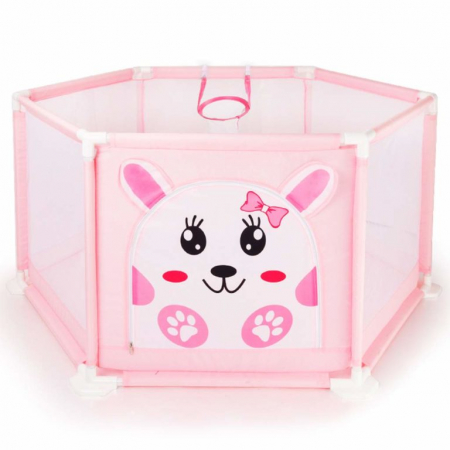 Tarc de joaca pentru bebelusi, 146x66, 50 bile, Roz [2]