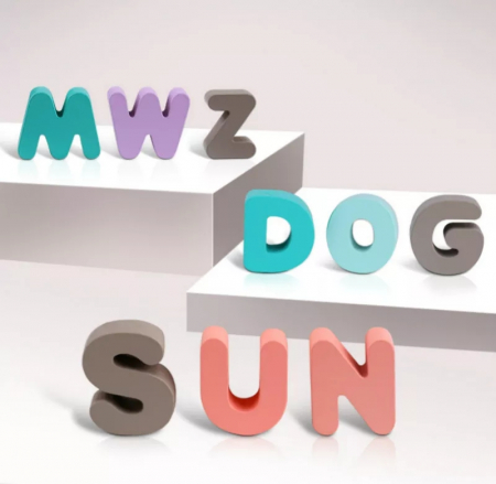 Puzzle lemn Alfabet 3D, litere mari [1]