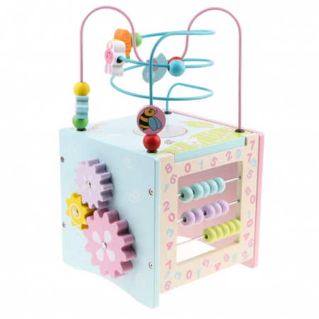 Cub lemn 5 in 1 activitati educative Turtle and Rabbit [0]