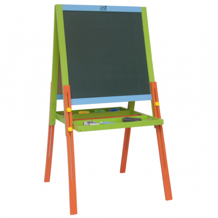Tabla educativa reglabila din lemn, 3 in 1 sevalet, 115x56 cm [0]