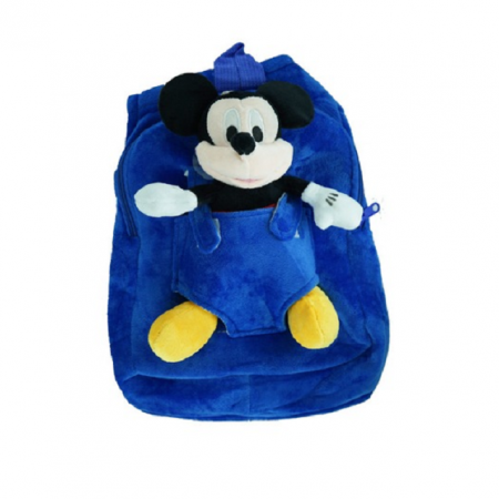 Ghiozdan de plus cu mascota detasabila Mickey Mouse, albastru [0]