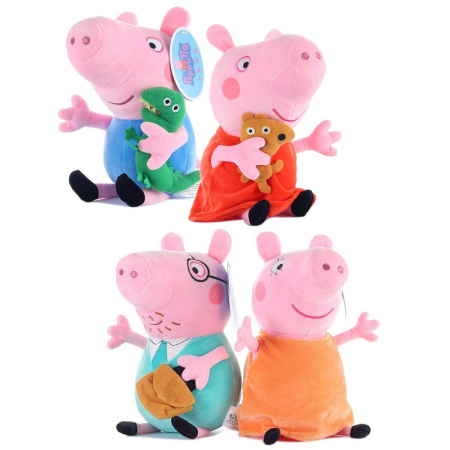 Set 4 jucarii de plus Peppa Pig , 25 cm [0]