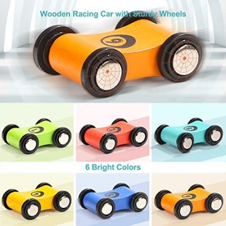 Jucarie lemn Circuit cu 6 Piste Mega Ramp Racer [3]