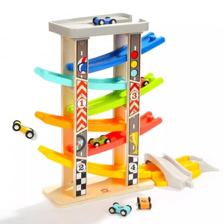 Jucarie lemn Circuit cu 6 Piste Mega Ramp Racer [1]