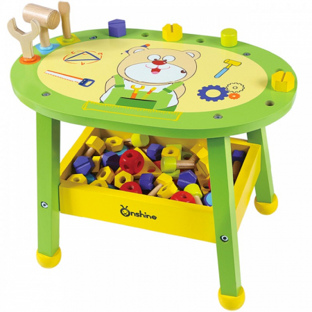 Banc de scule din lemn cu accesorii Onshine Bear, 62 piese [0]