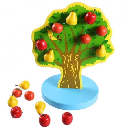 Joc Montessori de indemanare Copacul cu fructe magnetice, multicolor [4]