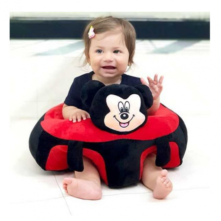 Fotoliu din plus pentru bebelusi Mickey Mouse, negru/rosu [1]
