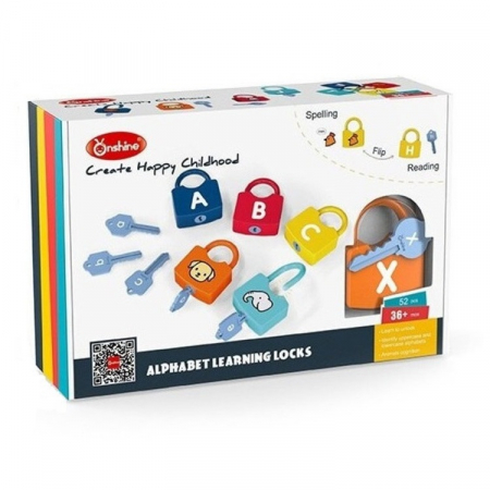 Joc Montessori Litere cu Incuietori, 52 piese, multicolor [0]