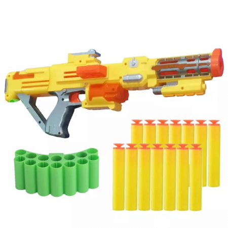 Pusca  Soft Bullet Gun cu gloante din spuma, galben [2]