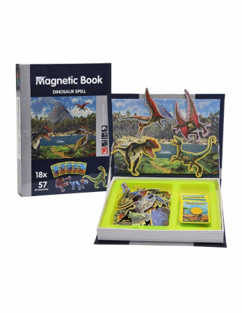 Joc educativ Carte magnetica Dinosaur Spell, 75 piese, bleumarin [1]