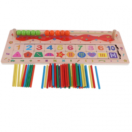 Jucarie educativa din lemn, multicolora cu numere si operatiuni [3]