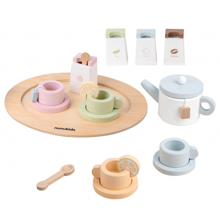 Set de Ceai din lemn, 21 piese, multicolor [0]