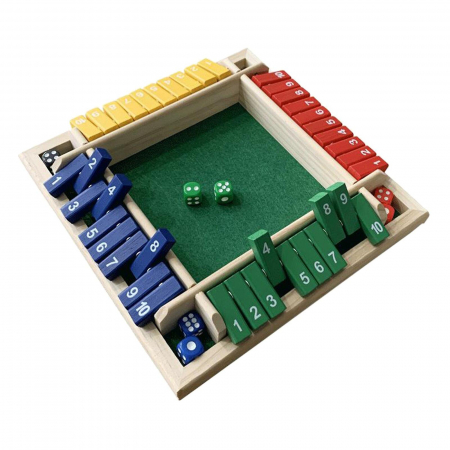 Joc Shut the box din lemn, 2-4 jucatori, multicolor [0]