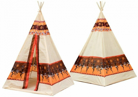 Cort copii stil indian Teepee Tent, include 60 bile, multicolor [2]
