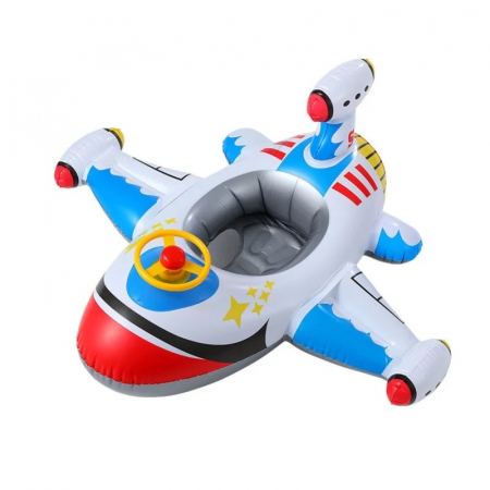 Barcuta in forma de Avion gonflabil pentru copii, 104 x 50 x 100 cm, multicolor [0]