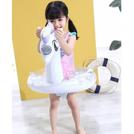 Colac de inot bebe model Unicorn, 48 cm, multicolor [1]