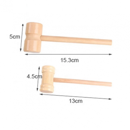 Autobuz de tras, din lemn, cu ciocanel si animale, multicolor [3]