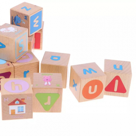Cuburi de construit cu animale, litere si cuvinte, 26 piese [4]