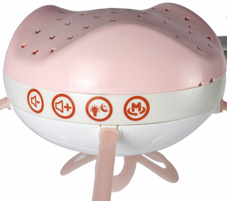 Carusel Interactiv Rotire 360°, Efecte Luminoase si Sonore, 500 Melodii, Roz [2]