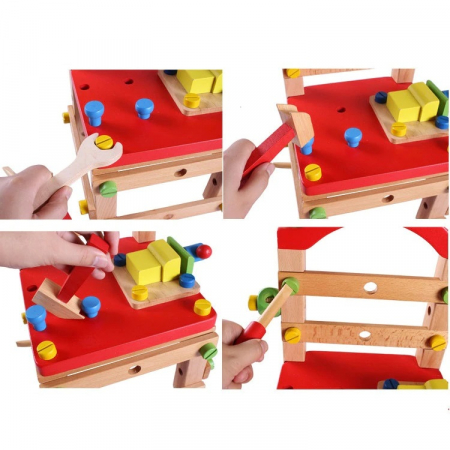 Centru de activitati Montessori din lemn Work Chair, multicolor [5]
