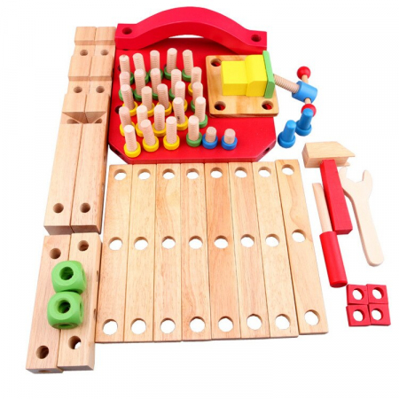 Centru de activitati Montessori din lemn Work Chair, multicolor [3]