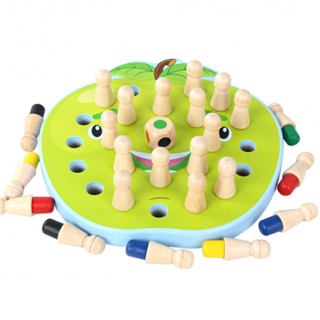 Joc Memorie si Sah din lemn 2 in 1, Memory Chess Mar, multicolor [5]