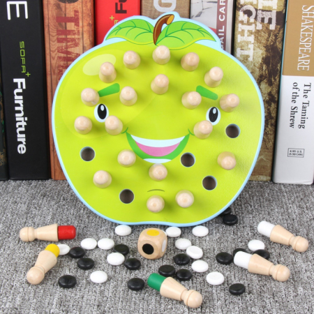 Joc Memorie si Sah din lemn 2 in 1, Memory Chess Mar, multicolor [3]