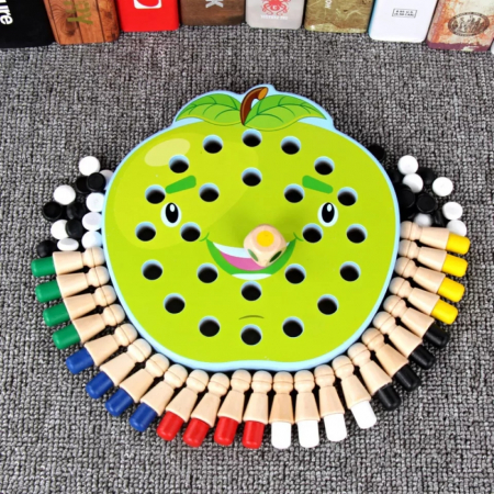 Joc Memorie si Sah din lemn 2 in 1, Memory Chess Mar, multicolor [2]