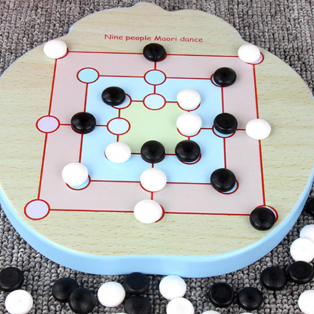Joc Memorie si Sah din lemn 2 in 1, Memory Chess Mar, multicolor [1]