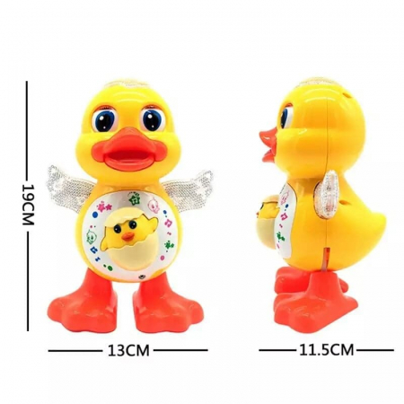 Jucarie interactiva Rata Dansatoare cu sunete si lumini, 19 cm, multicolor [4]