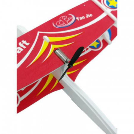 Avion planor din polistiren, cu lumina LED si elice. Incarcare USB [2]