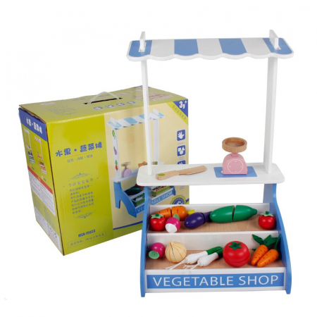 Stand jucarie Legume din lemn de feliat Vegetable Shop [0]