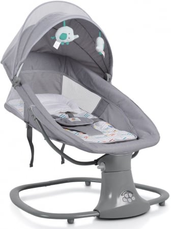 Balansoar electric 3 in 1 Mastela, bluetooth, telecomanda, gri