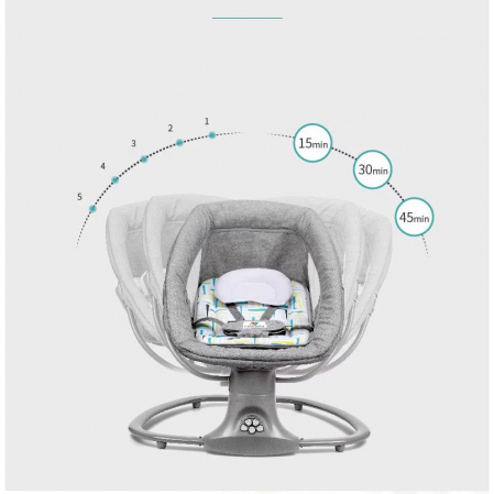 Balansoar electric 3 in 1 Mastela, bluetooth, telecomanda, roz [8]
