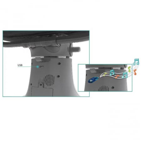 Balansoar electric 3 in 1 Mastela, bluetooth, telecomanda, verde [10]