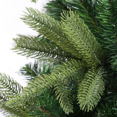 Brad Artificial de Craciun Premium Aspect Natural, 210 cm inaltime, Verde crud, 1172 ramuri [1]