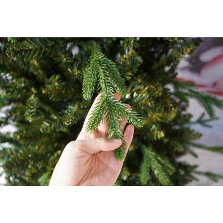 Brad Artificial de Craciun Premium Aspect Natural, 210 cm inaltime, Verde crud, 1172 ramuri [3]