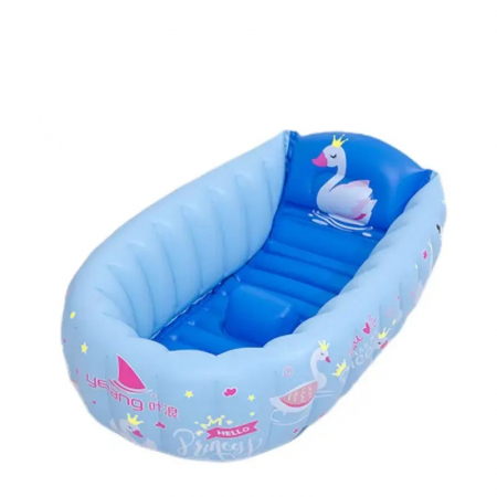 Colaci, piscine si accesorii inot - Cadita gonflabila pentru copii, Lebada,albastru