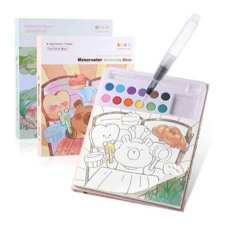 Carte de Colorat cu Acuarela,  Model Capibara [7]