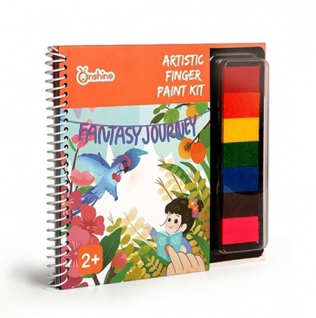 Accesorii Craft - Carte de pictat cu degetelele, Fantasy Journey, multicolor