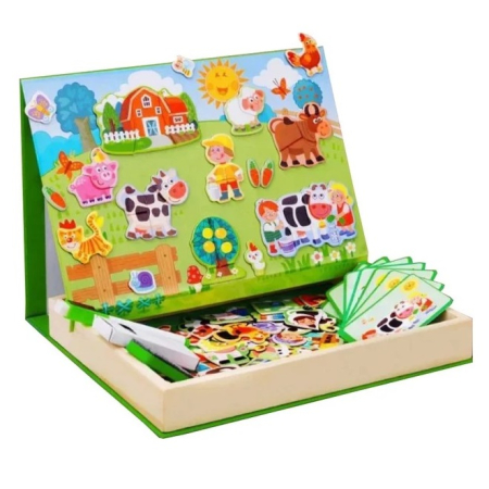 Jucarii educative si creative - Carte magnetica educativa cu Animale de la Ferma, multicolor